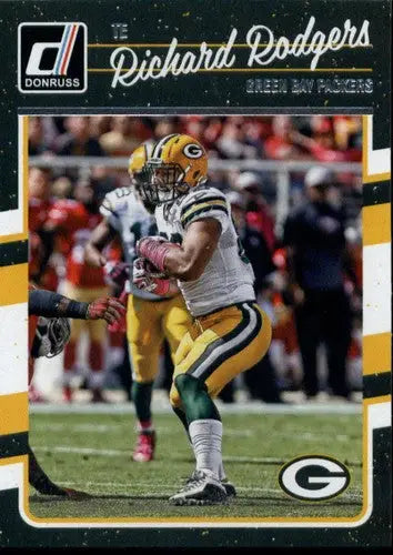 Richard Rodgers football card with original gloss from 2016 Donruss NM-MT Packers