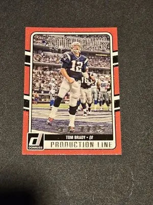 2016 Donruss #12 Tom Brady Production Line Touchdowns - Football Card Single