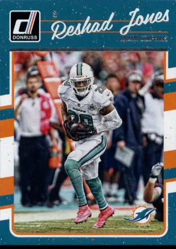 Reshad Jones football card with original gloss, 2016 Donruss NM-MT Dolphins