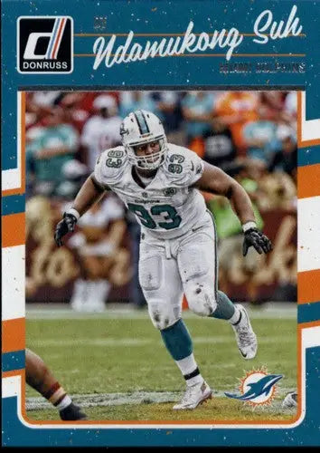 Udamukong Suh football card with original gloss in NM-MT condition from 2016 Donruss