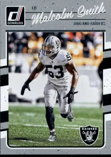 Malcolm Smith football card from 2016 Donruss with original gloss Raiders collectible