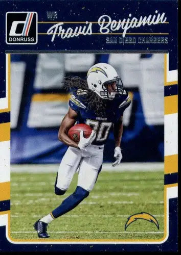 Original gloss Travis Benjamin football card 2016 Donruss NM-MT Chargers