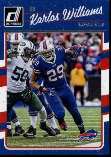 Karlos Williams football card with original gloss, 2016 Donruss NM-MT Bills ID 5409