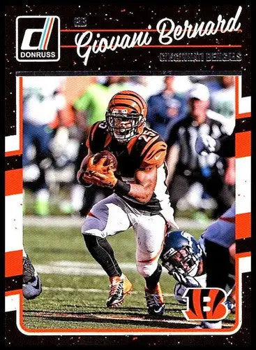 Original gloss Giovani Bernard football card NM-MT from 2016 Donruss Bengals ID 5411