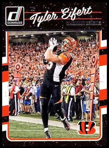 Tyler Eifert football card with original gloss, NM-MT condition from 2016 Donruss