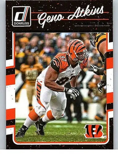 Geno Atkins football card with original gloss from 2016 Donruss Bengals NM-MT