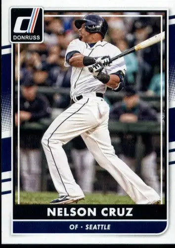 2016 Donruss Nelson Cruz baseball card NM-MT Mariners with original gloss