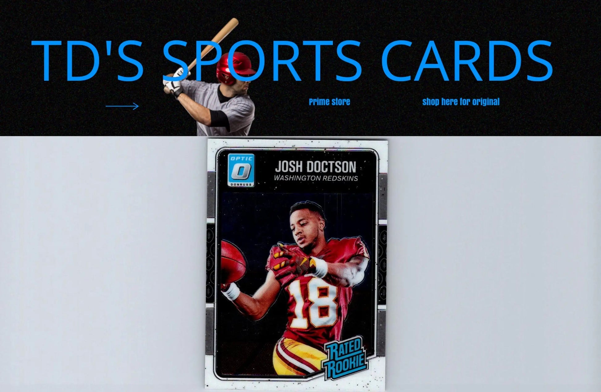 Josh Doctson rookie football card from 2016 Donruss Optic trading cards collection