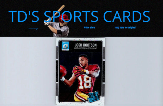 Josh Doctson rookie football card from 2016 Donruss Optic trading cards collection