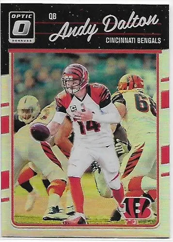 Original gloss Donruss Optic Holo Andy Dalton football card Bengals NM-MT