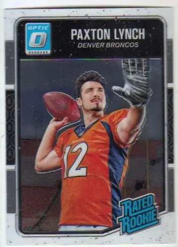Original gloss Paxton Lynch rookie card from 2016 Donruss Optic Rated Rookies series