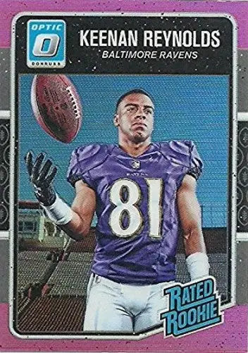 Original gloss Keenan Reynolds football card from 2016 Donruss Optic Rated Rookies series