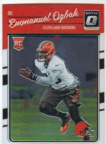 Emmanuel Ogbah football card from Donruss Optic Rookies series, 2016 rookie Browns