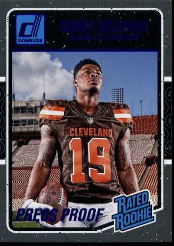 Original gloss Football trading card from Donruss Rated Rookies Press collection
