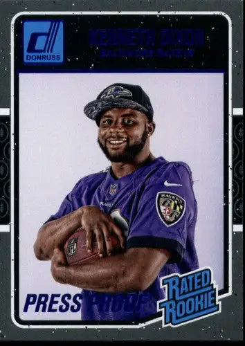 2016 Donruss Rated Rookies Press Proofs Blue #380 Kenneth Dixon NM-MT R ID:24006 - Football Card Single