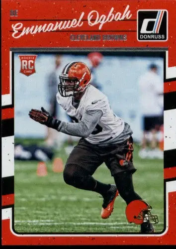 Original gloss 2016 Donruss Rookies Emmanuel Ogbah rookie card Browns NM-MT