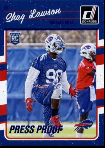 Shaq Lawson rookie card from 2016 Donruss Rookies Press Proofs Blue collection