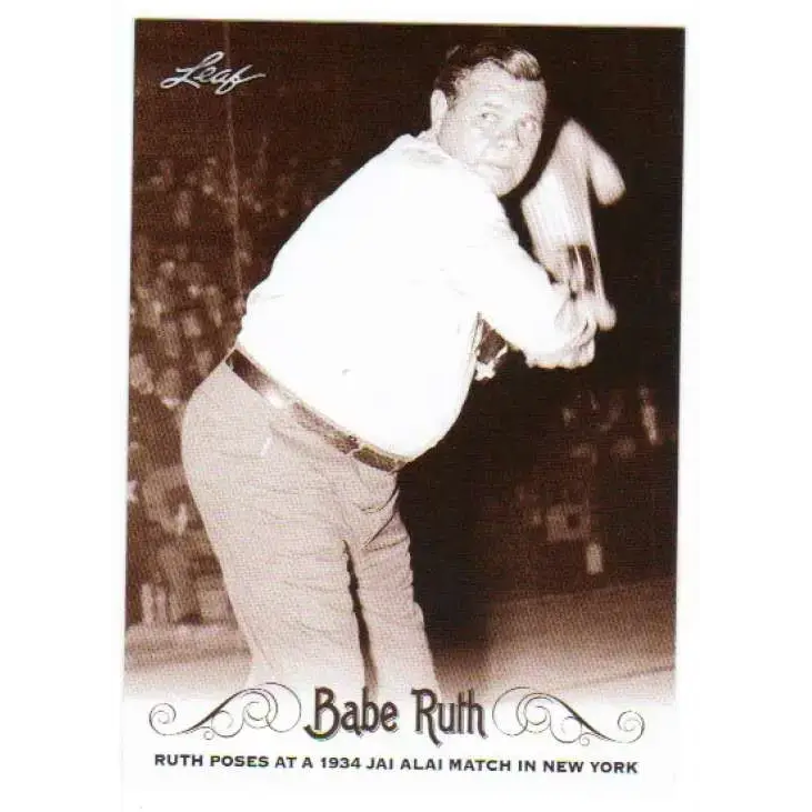 2016 Leaf Babe Ruth Collection #19 Babe Ruth NM-MT Baseball Card - Baseball Card Single
