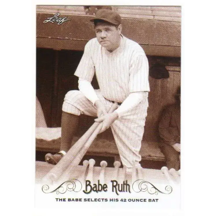 2016 Leaf Babe Ruth Collection #77 Babe Ruth NM-MT Baseball Card - Baseball Card Single