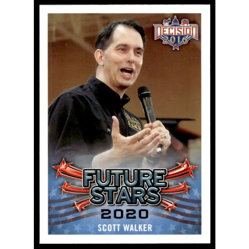 2016 Leaf Decision 2016 #109 Scott Walker NM-MT Political Trading Card - Non-Sports Card Single