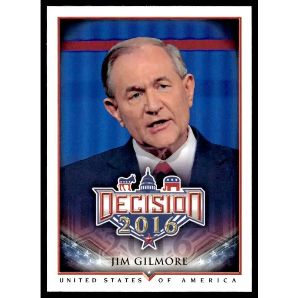 2016 Leaf Decision 2016 #11 Jim Gilmore NM-MT Political Trading Card - Political Trading Card Single