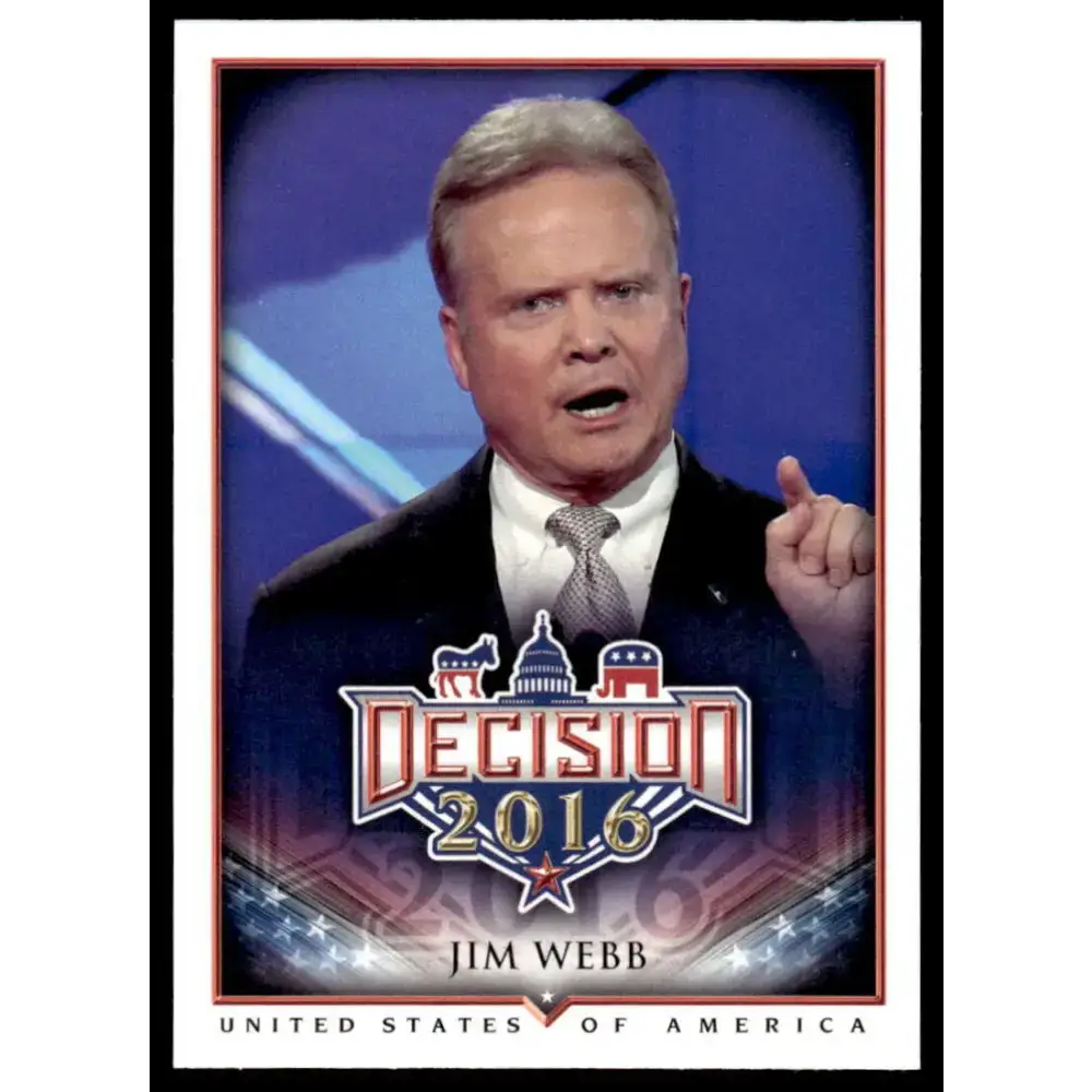 2016 Leaf Decision 2016 #12 Jim Webb NM-MT Political Trading Card - Non-Sports Card Single