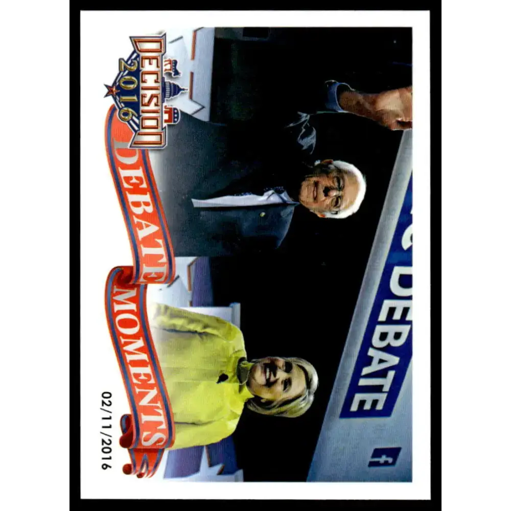 2016 Leaf Decision 2016 #120 PBS Democratic Debate 2/11/2016 SP Political Trading Card - Non-Sports Card Single