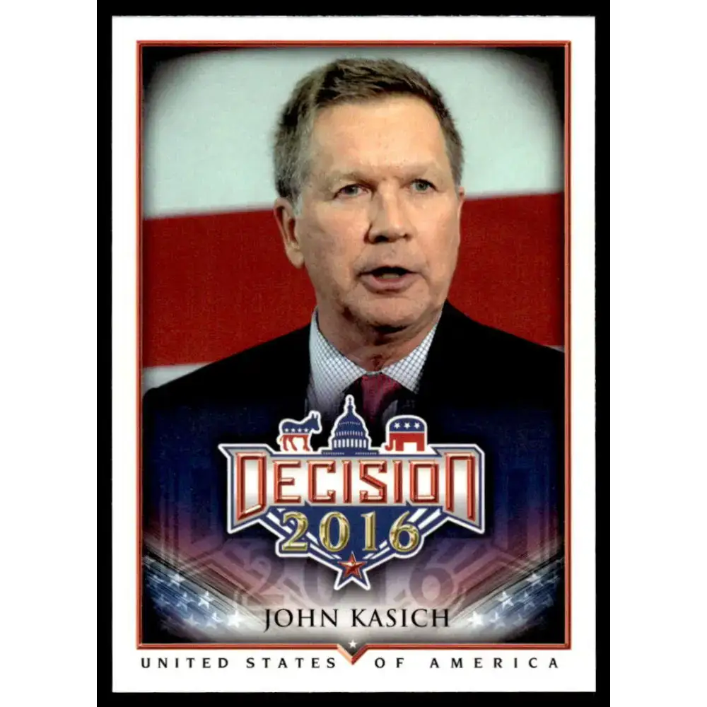 2016 Leaf Decision 2016 #13 John Kasich NM-MT Political Trading Card - Non-Sports Card Single