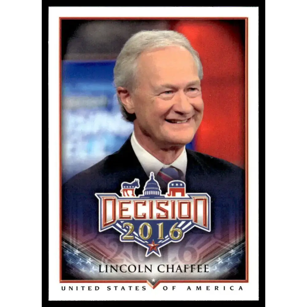 2016 Leaf Decision 2016 #15 Lincoln Chaffee NM-MT Political Trading Card - Non-Sports Card Single