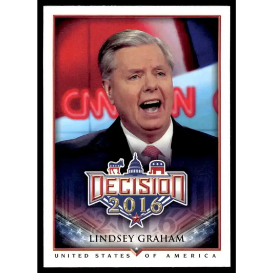2016 Leaf Decision 2016 #16 Lindsey Graham NM-MT Political Trading Card - Political Trading Card Single
