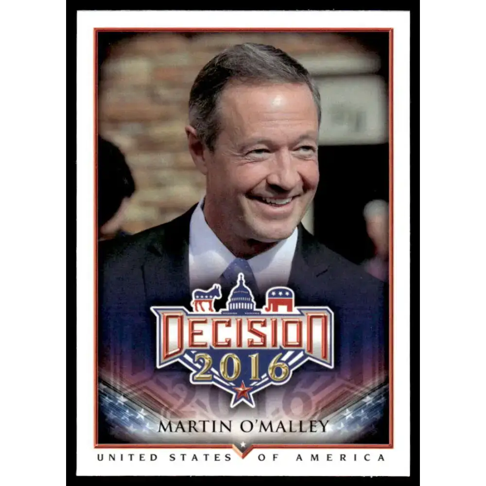 2016 Leaf Decision 2016 #18 Martin O’Malley NM-MT Political Trading Card - Non-Sports Card Single