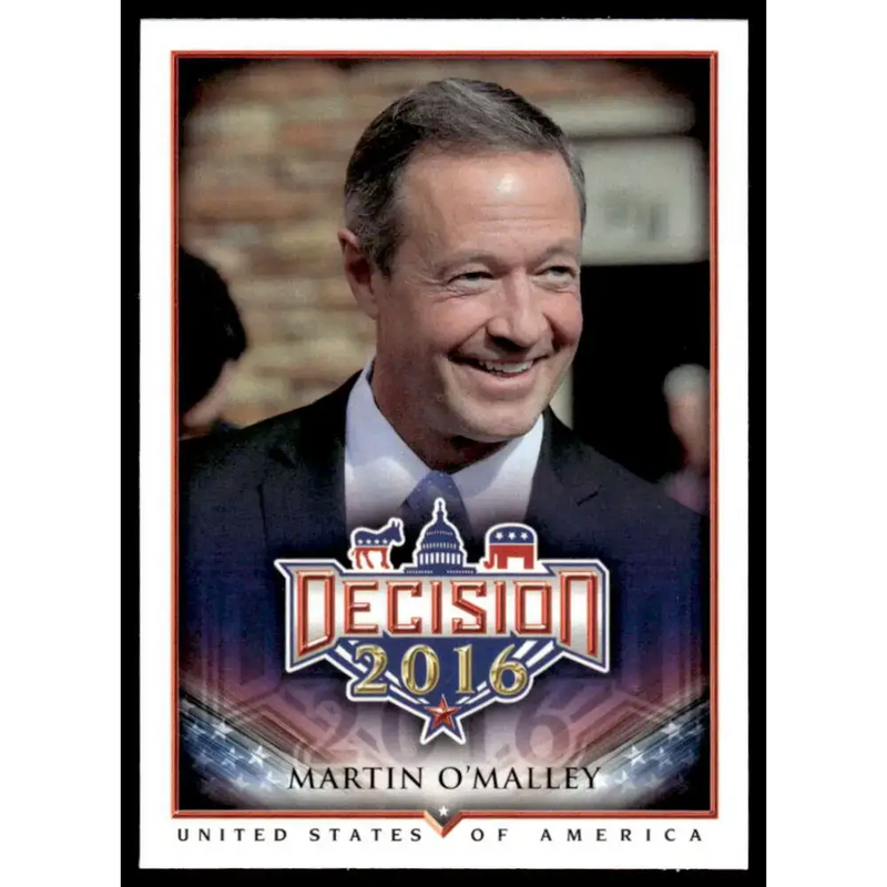 2016 Leaf Decision 2016 #18 Martin O’Malley NM-MT Political Trading Card - Non-Sports Card Single