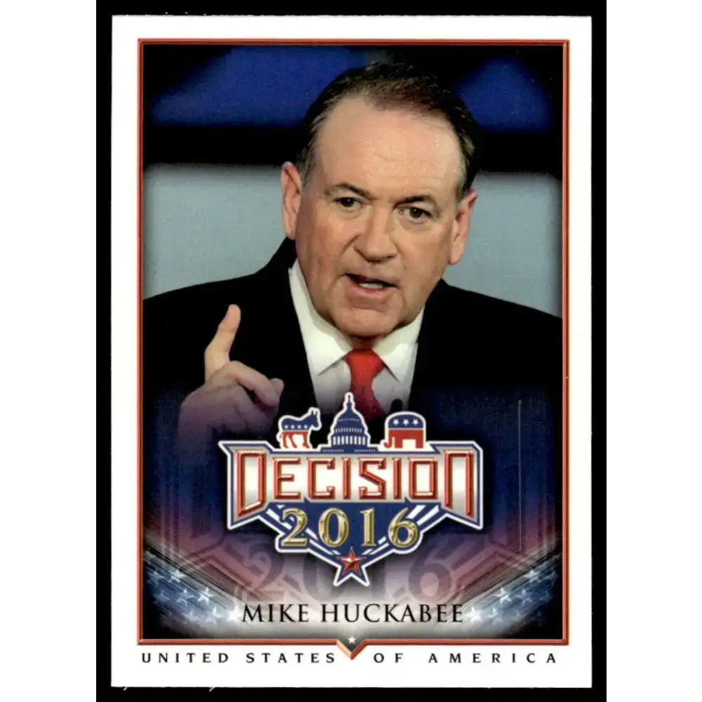 2016 Leaf Decision 2016 #19 Mike Huckabee NM-MT Political Trading Card - Political Trading Card Single