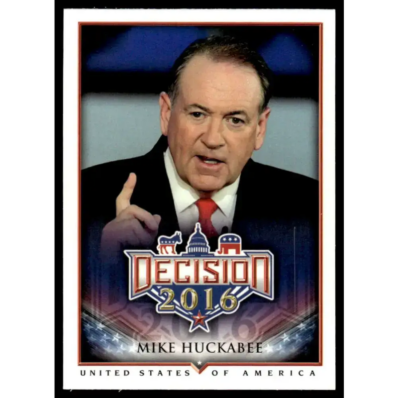 2016 Leaf Decision 2016 #19 Mike Huckabee NM-MT Political Trading Card - Political Trading Card Single