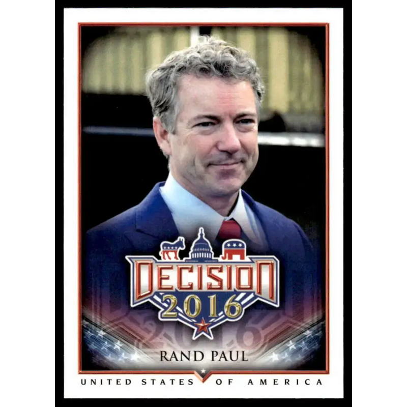 2016 Leaf Decision 2016 #20 Rand Paul NM-MT Political Trading Card - Political Trading Card Single
