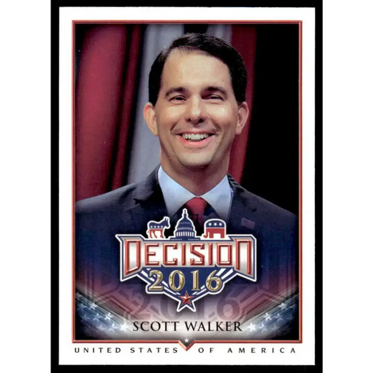 2016 Leaf Decision 2016 #23 Scott Walker NM-MT Political Trading Card - Political Trading Card Single