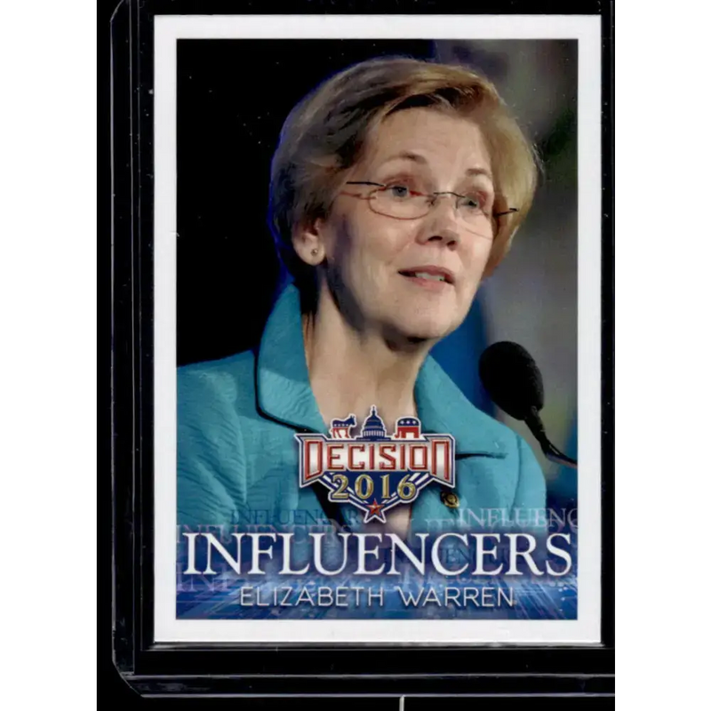 2016 Leaf Decision 2016 #31 Elizabeth Warren NM-MT Political Trading Card - Non-Sports Card Single