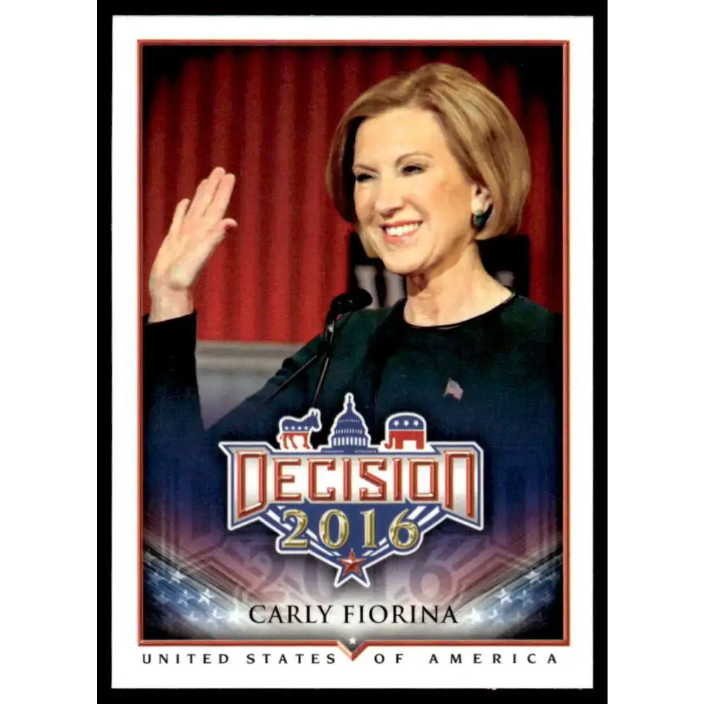 2016 Leaf Decision 2016 #4 Carly Fiorina NM-MT Political Trading Card - Political Trading Card Single