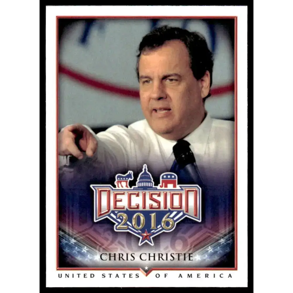 2016 Leaf Decision 2016 #5 Chris Christie NM-MT Political Trading Card - Non-Sports Card Single