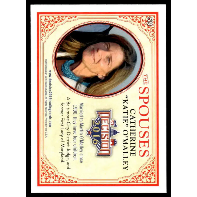 2016 Leaf Decision 2016 #59 Katie O’Malley NM-MT Political Trading Card - Political Trading Card Single