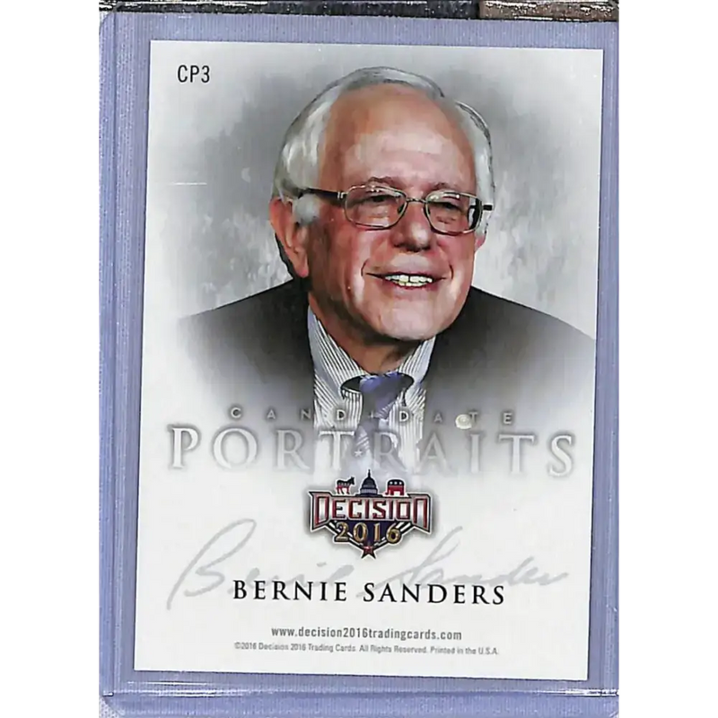 2016 Leaf Decision 2016 Candidate Profiles #CP3 Bernie Sanders NM-MT Political Trading Card - Non-Sports Card Single