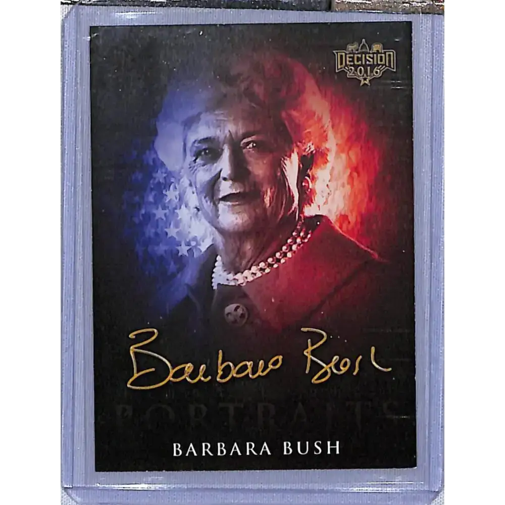 2016 Leaf Decision 2016 First Lady Portraits #1 Barbara Bush NM-MT Political Trading Card - Non-Sports Card Single