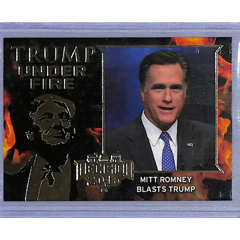 2016 Leaf Decision 2016 Tump Under Fire #TUF24 Mitt Romney Blasts Trump NM-MT Political Trading Card - Non-Sports Card