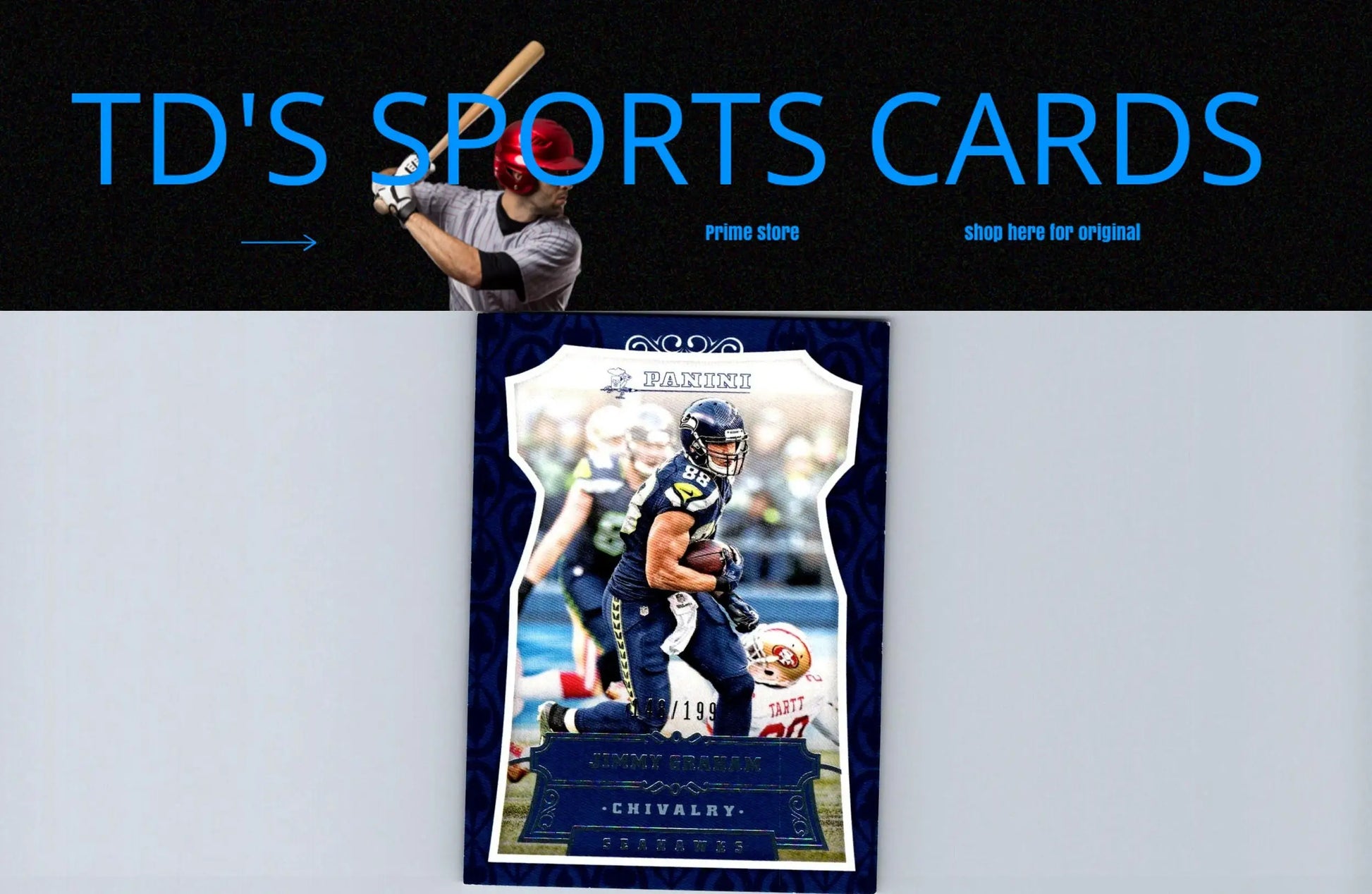 Football trading card featuring Jimmy Graham Chivalry 2016 Panini #121 graham chivalry
