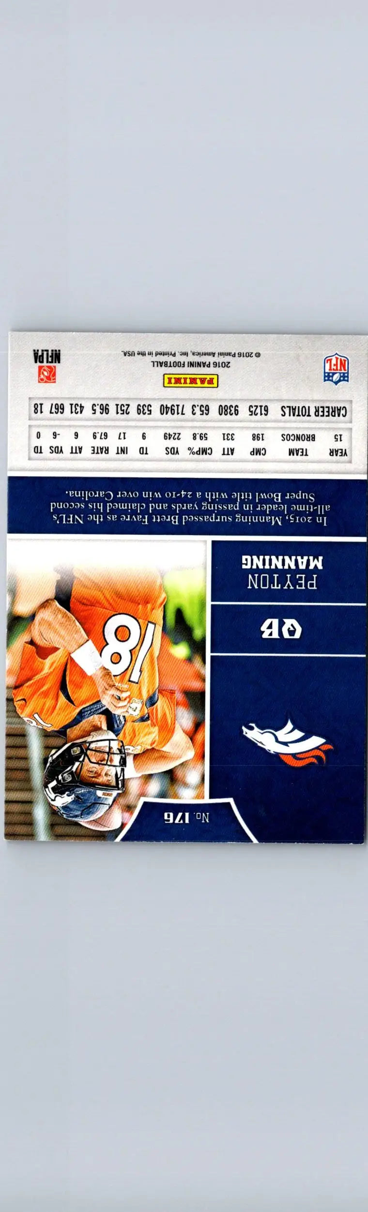 2016 Panini #176 Peyton Manning - Football Card Single
