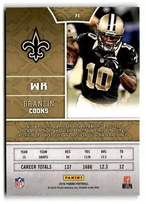 2016 Panini #31 Brandin Cooks - Football Card Single