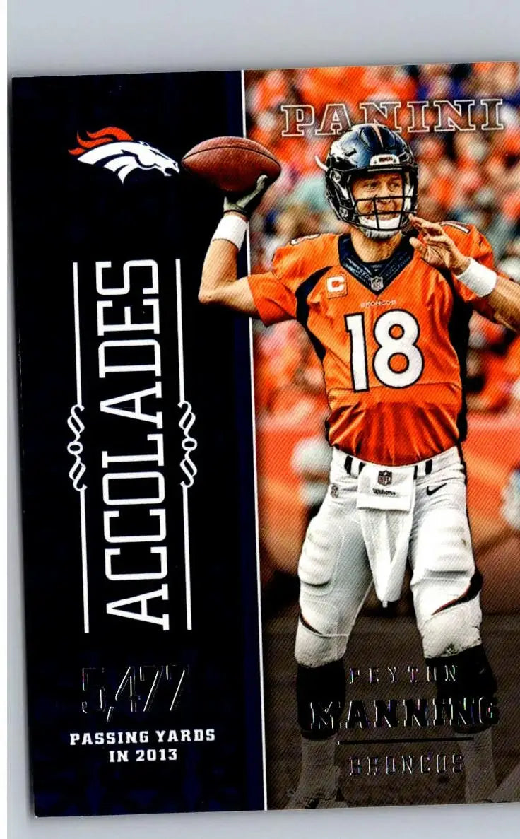 2016 Panini #4 Peyton Manning Accolades - Football Card Single