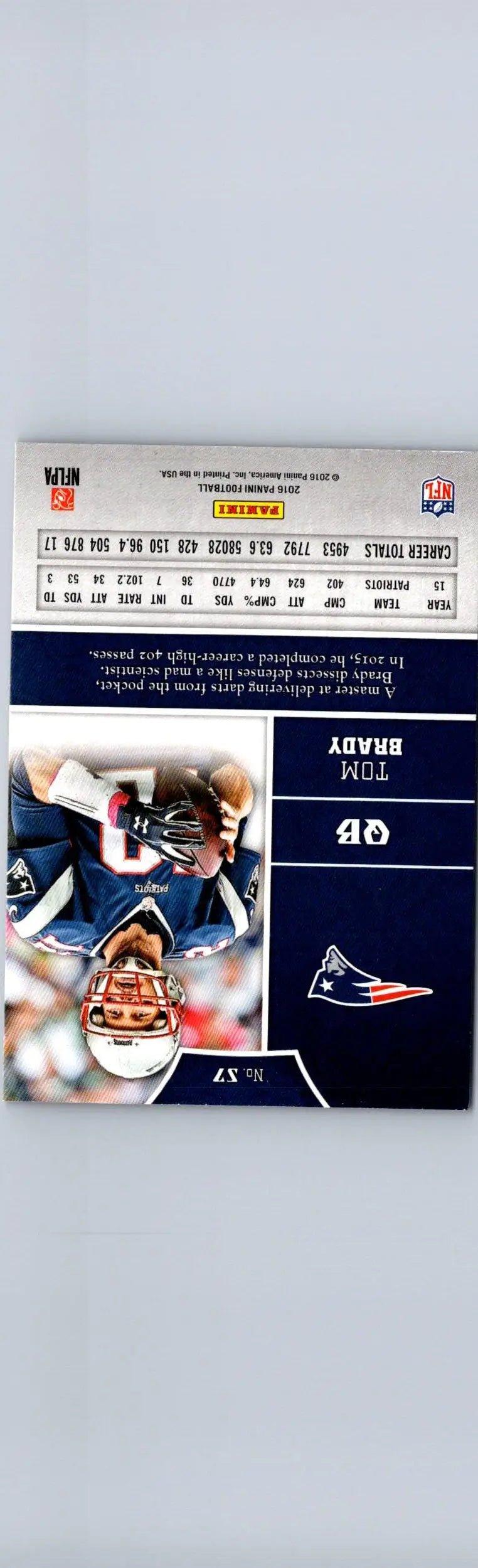 2016 Panini #57 Tom Brady - Football Card Single