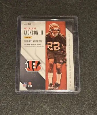 2016 Panini Absolute #10 William Jackson III Rook Ink Blue - Football Card Single