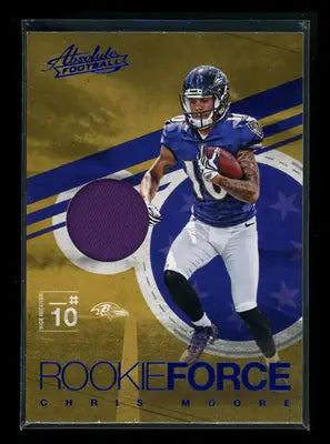 2016 Panini Absolute Football Rookie Force Chris Moore #6 Player-worn - Football Card Single